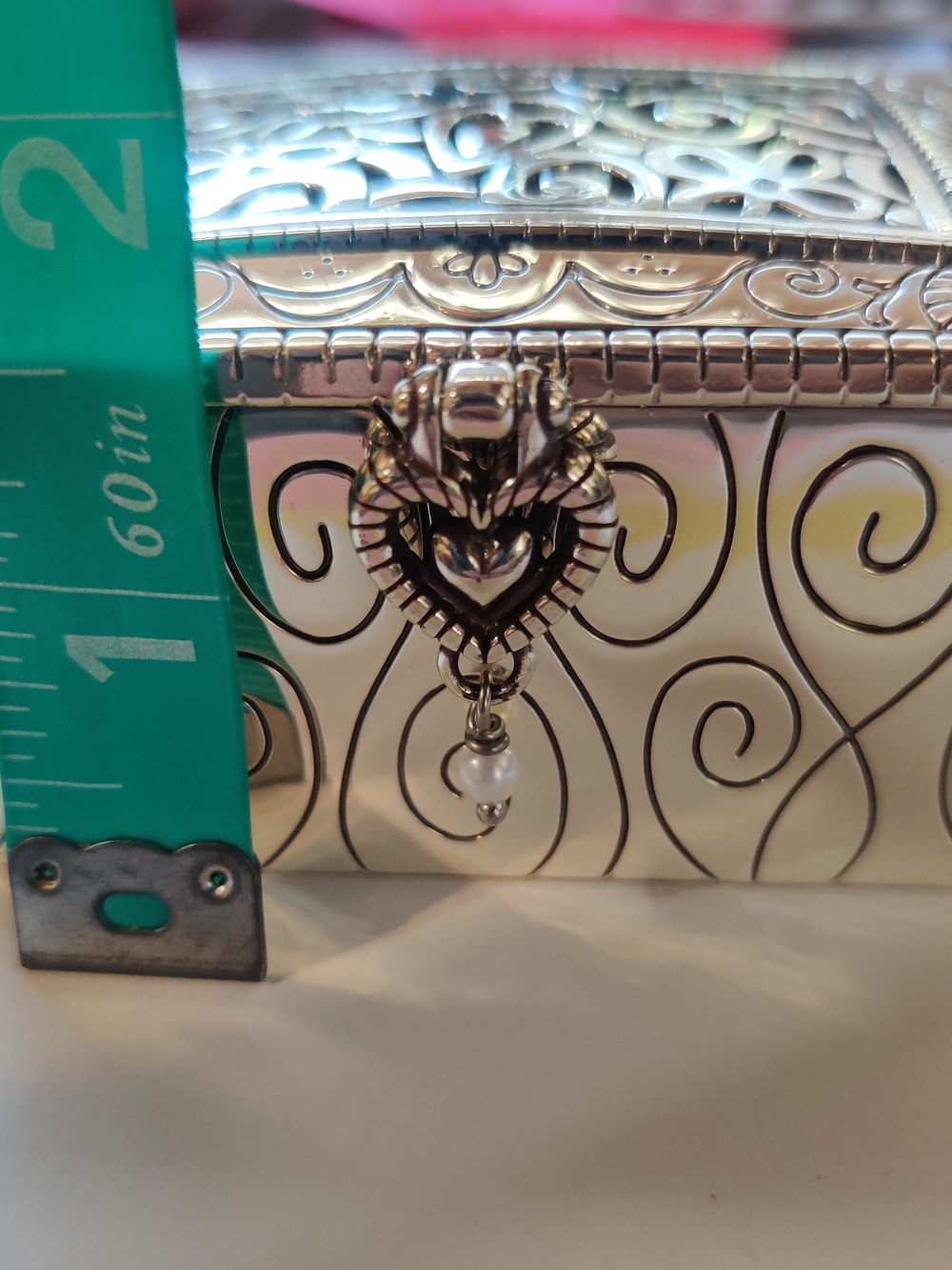 Brighton Silver Gold Filigree Jewelry Box - Picture 8 of 9